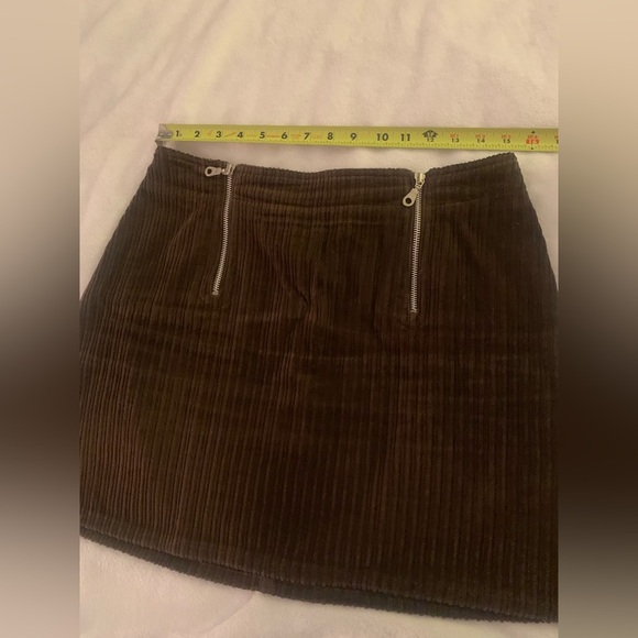 Ellemenno Vintage 90s Y2K Dark Brown Corduroy Jacket M & Mini Skirt 11 - Picture 9 of 12
